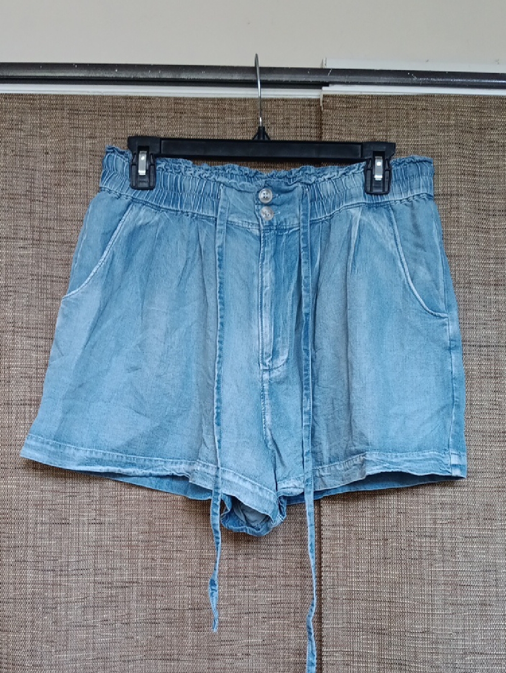 Light Blue Denim Drawstring Women’s Shorts